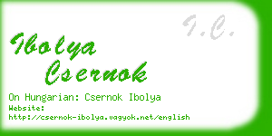 ibolya csernok business card